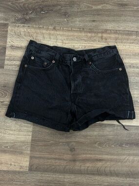 Levi’s 501 Black Cutoff Button Fly Jean Shorts Women’s 29